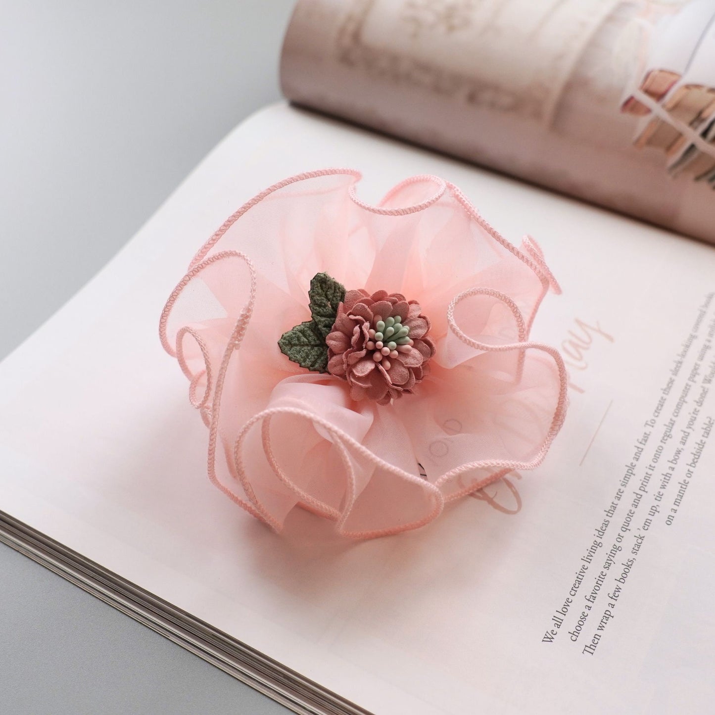 Organdi Flower Girls Hair Clips