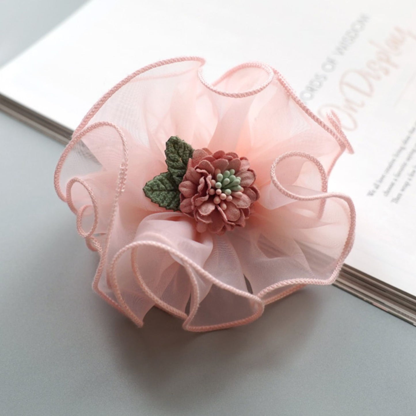 Organdi Flower Girls Hair Clips