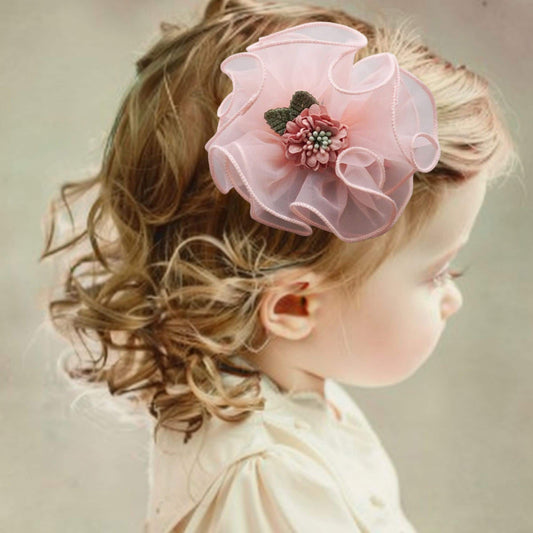 Organdi Flower Girls Hair Clips