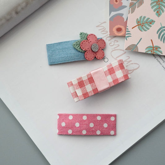 Sweet Trio Hair Clips Set