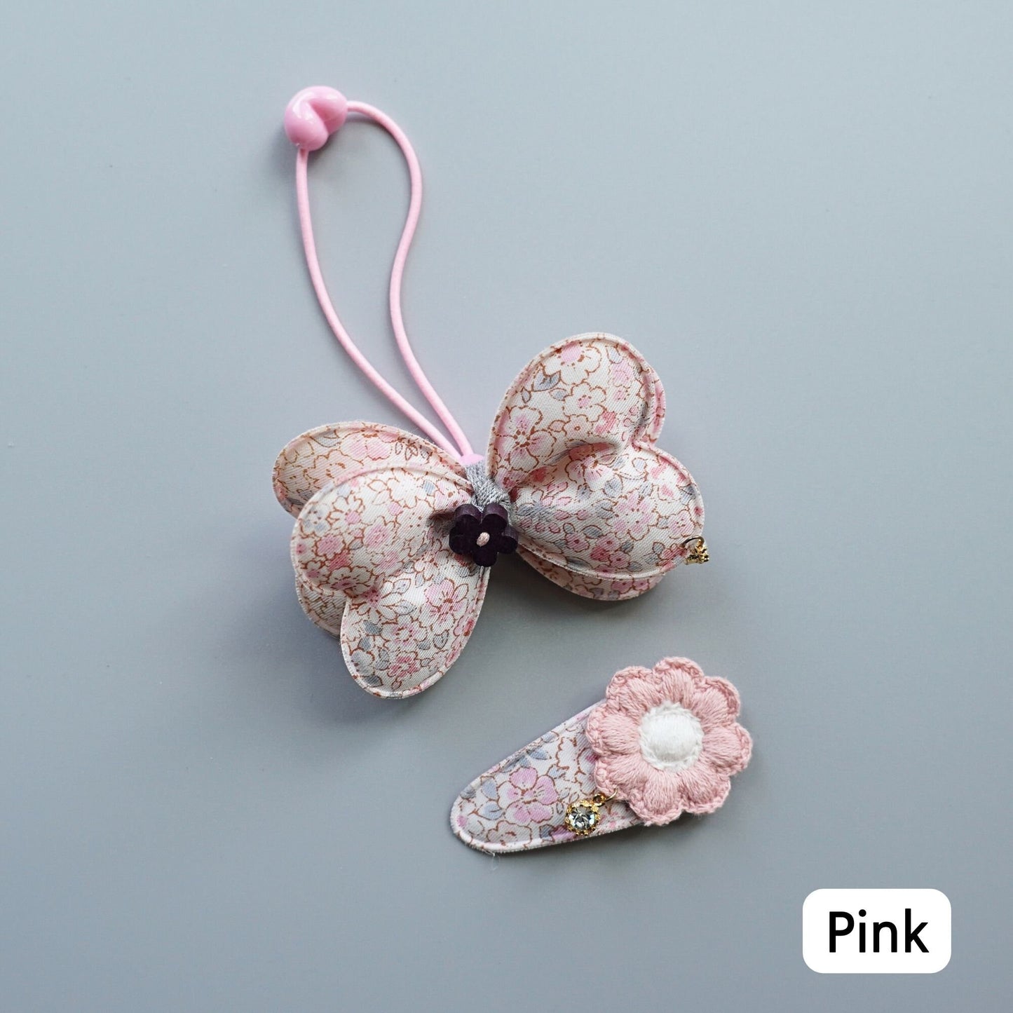Blossom Delight Hair Ties and Snap Clip Set
