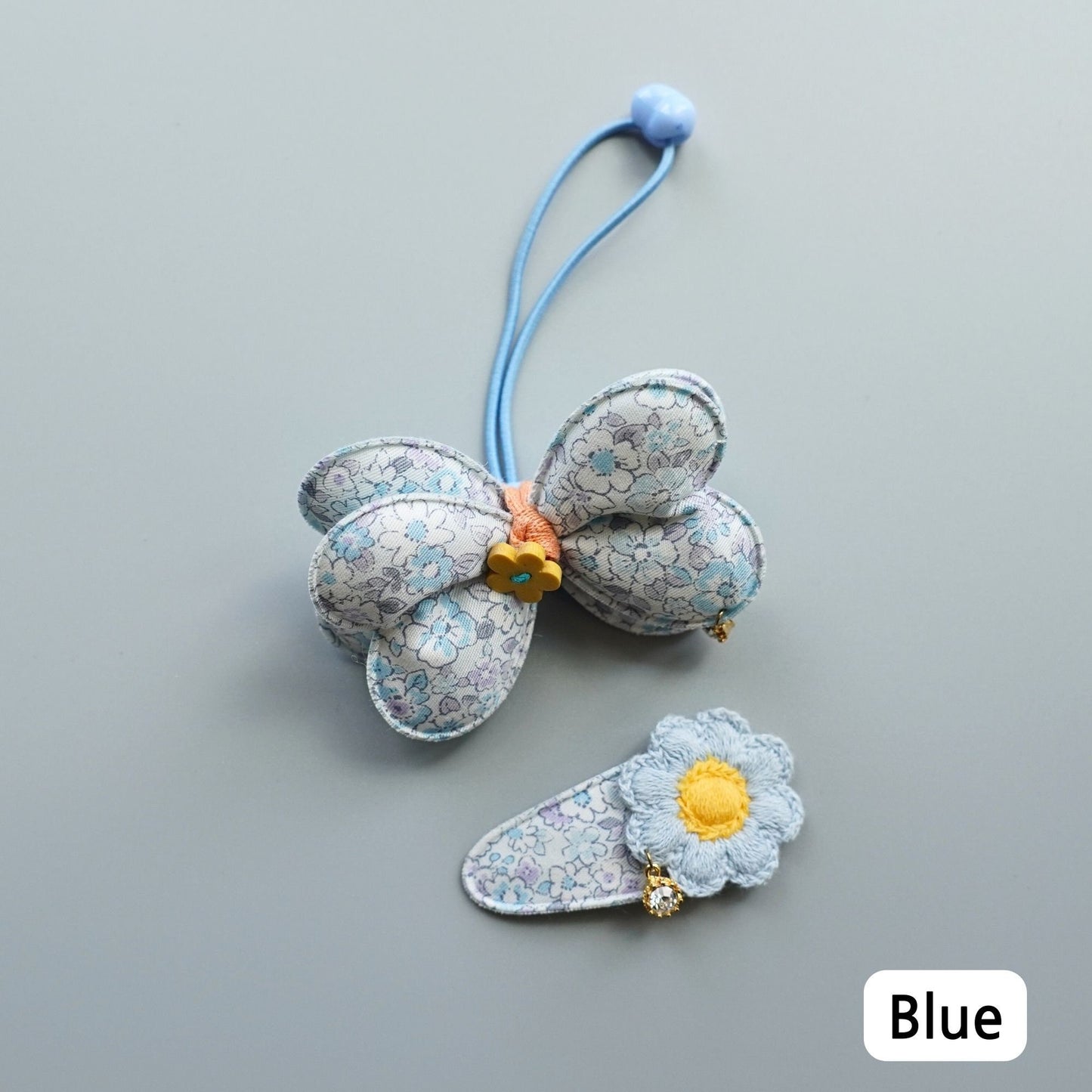 Blossom Delight Hair Ties and Snap Clip Set