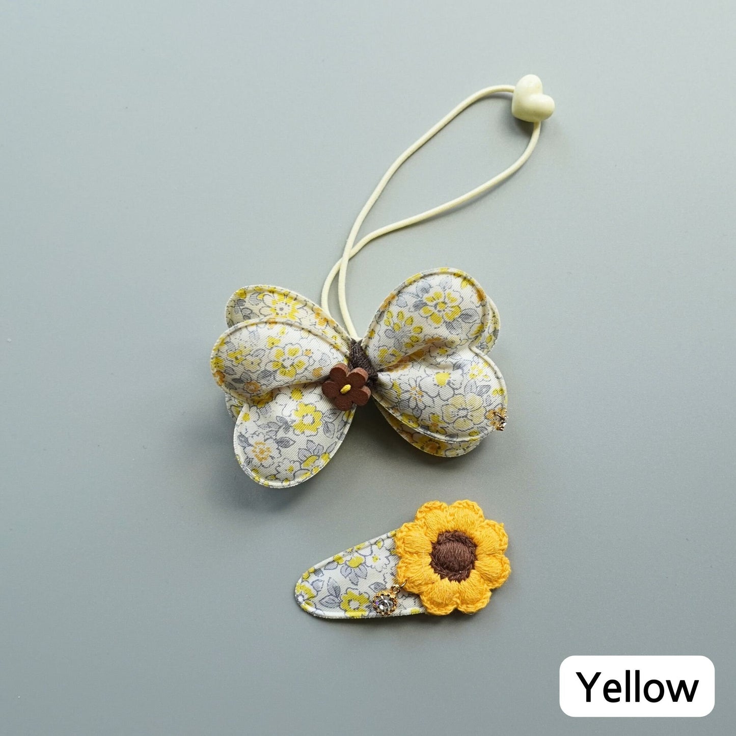 Blossom Delight Hair Ties and Snap Clip Set