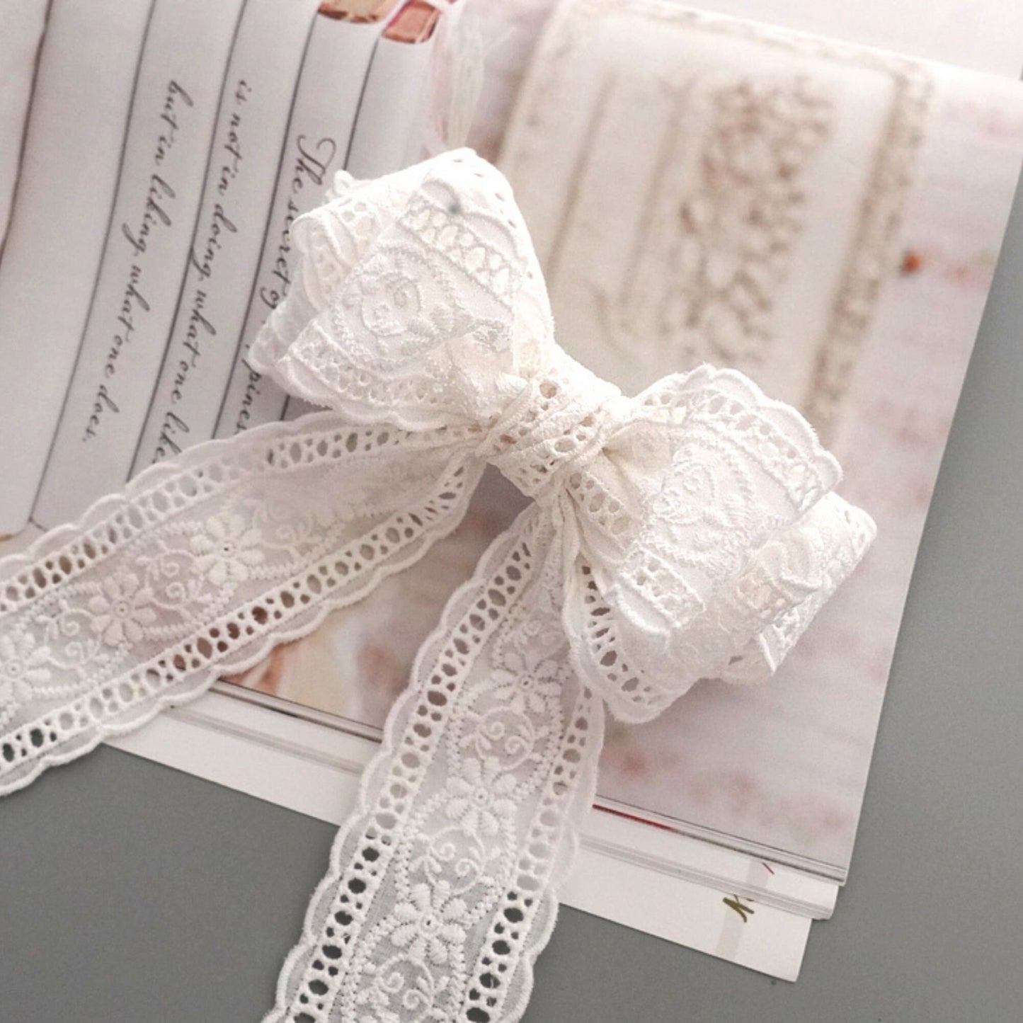 Lace Bow Long Tail Hair Barrette