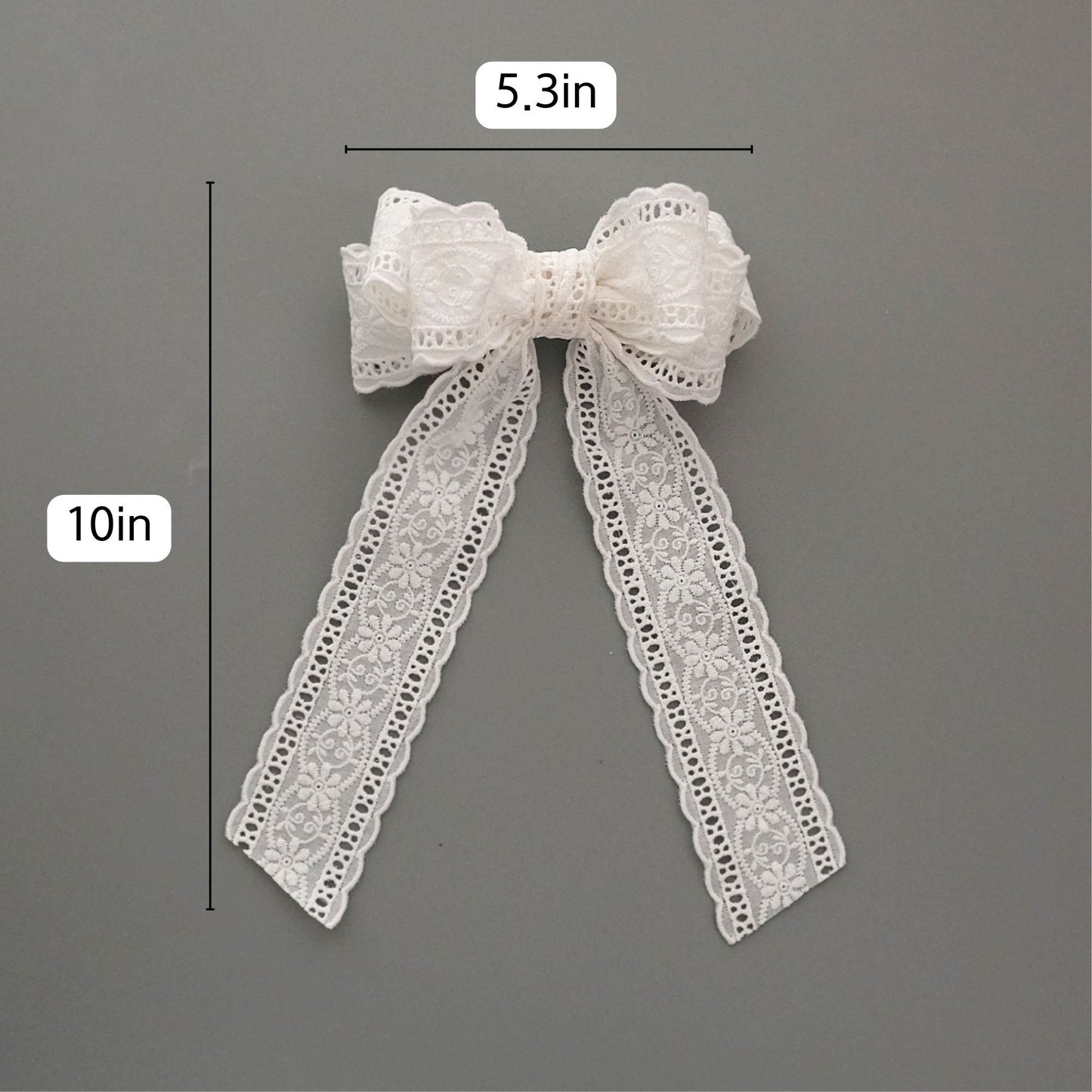Lace Bow Long Tail Hair Barrette