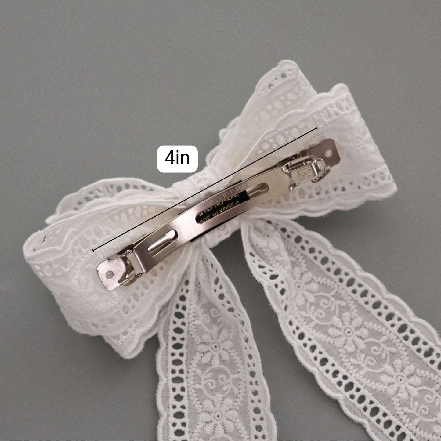 Lace Bow Long Tail Hair Barrette