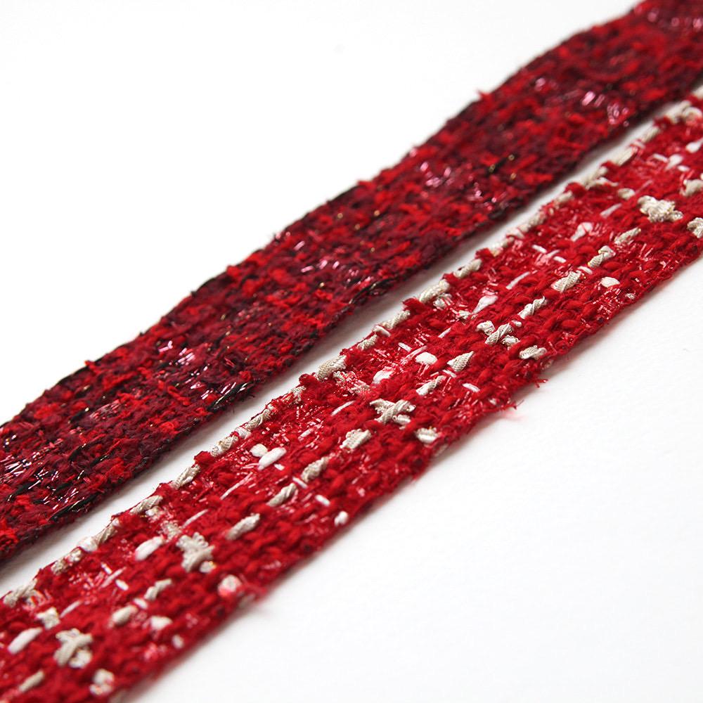 Red Tweed Ribbon 1.59inch (3.9cm) x 5Yards