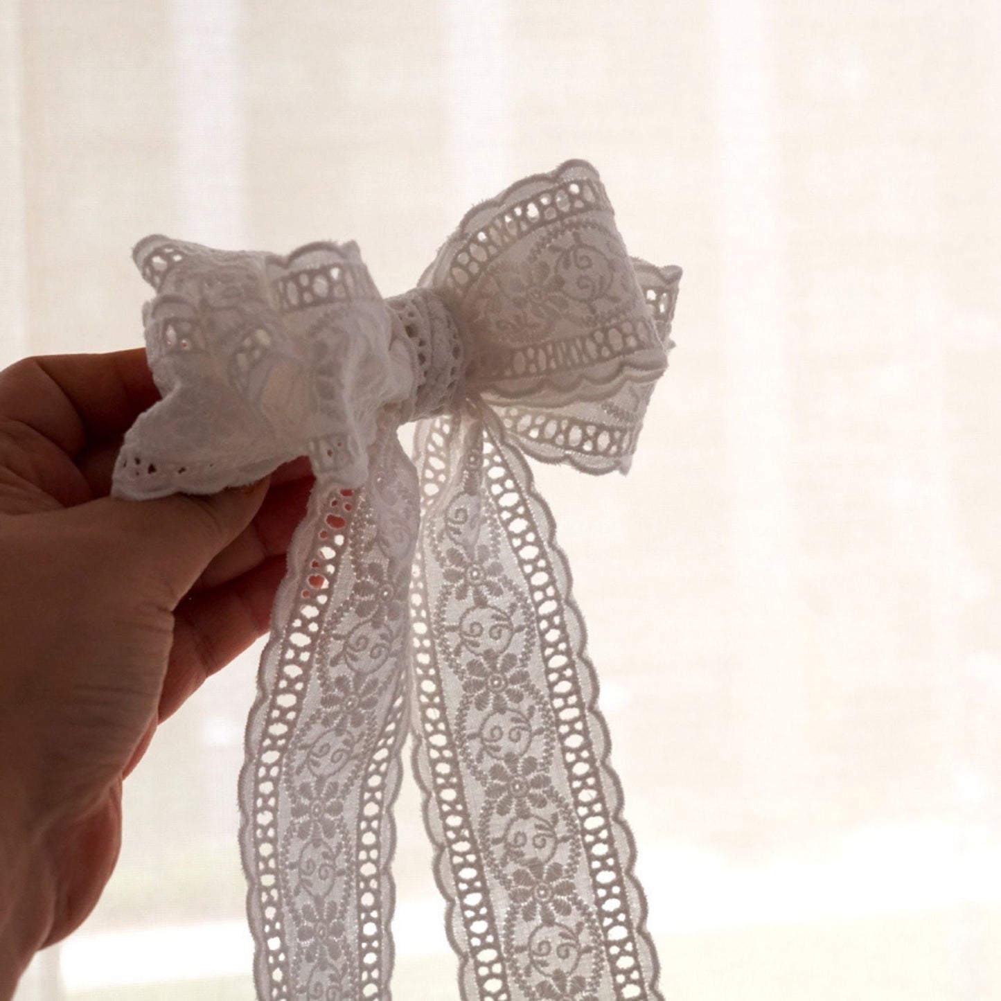 Lace Bow Long Tail Hair Barrette