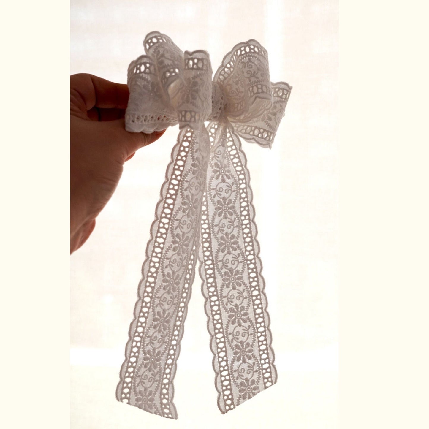Lace Bow Long Tail Hair Barrette