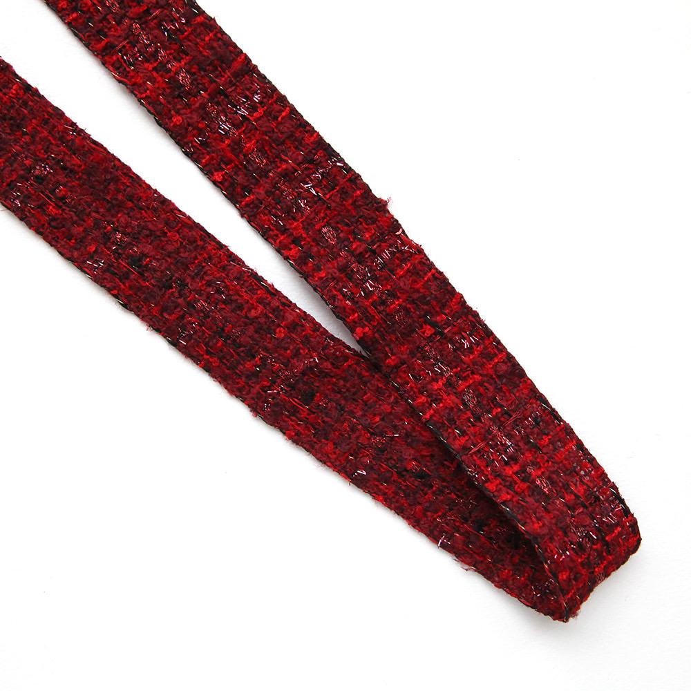 Red Tweed Ribbon 1.59inch (3.9cm) x 5Yards