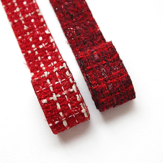 Red Tweed Ribbon 1.59inch (3.9cm) x 5Yards
