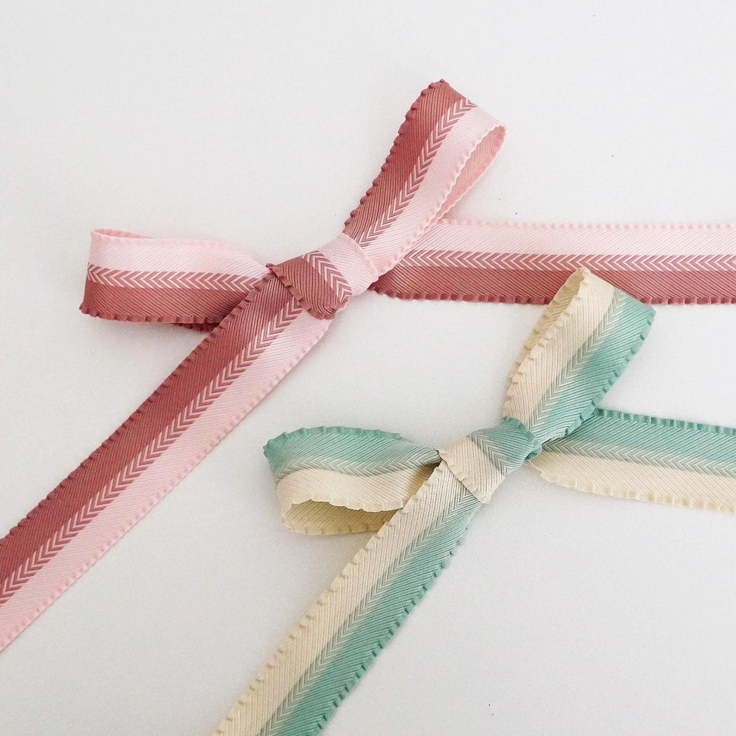 Pastel Frill-Edged Herringbone Ribbon (5/10Yards)  Crafting, Gift Wrap, DIY Accessories
