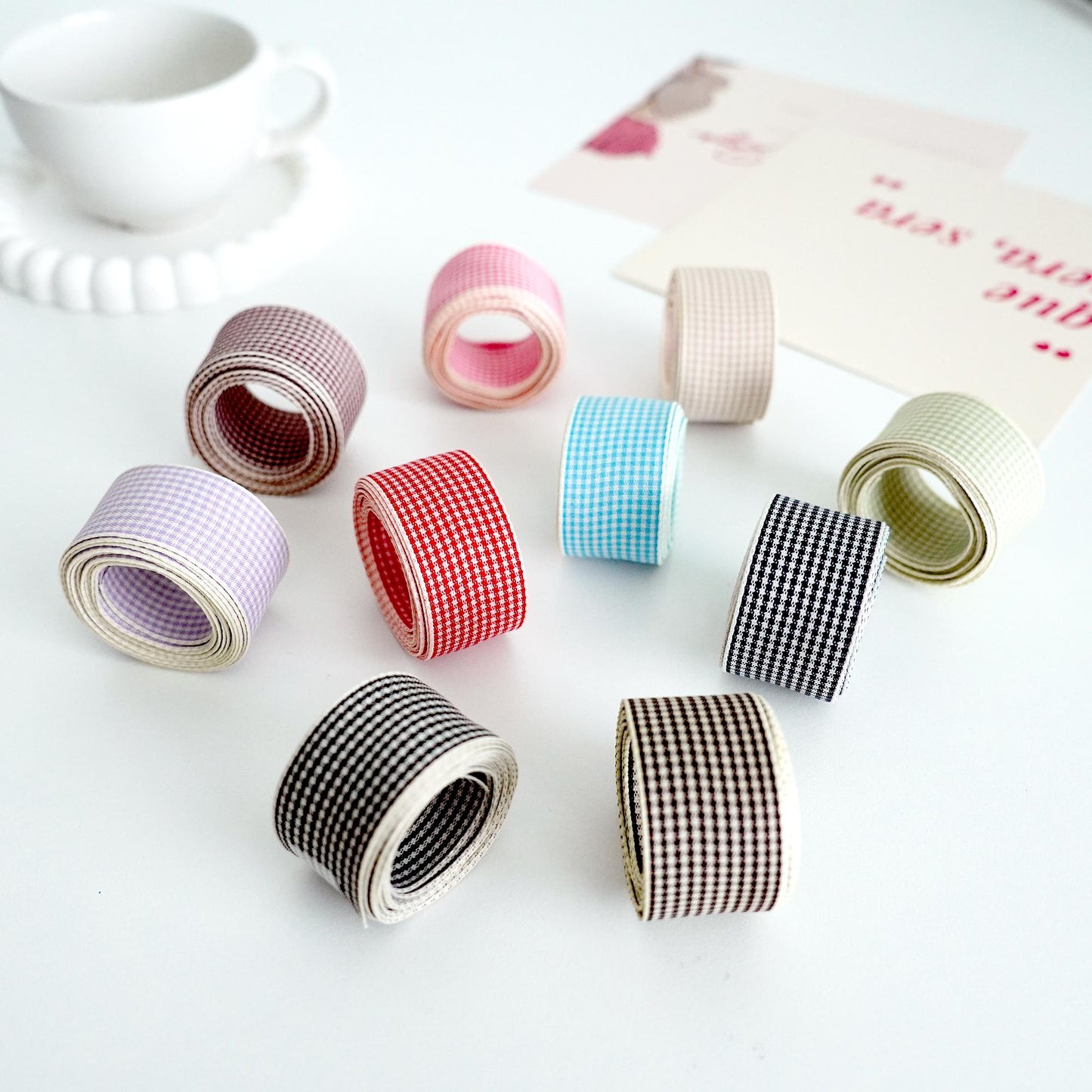 Gingham Check Ribbon 5Yards