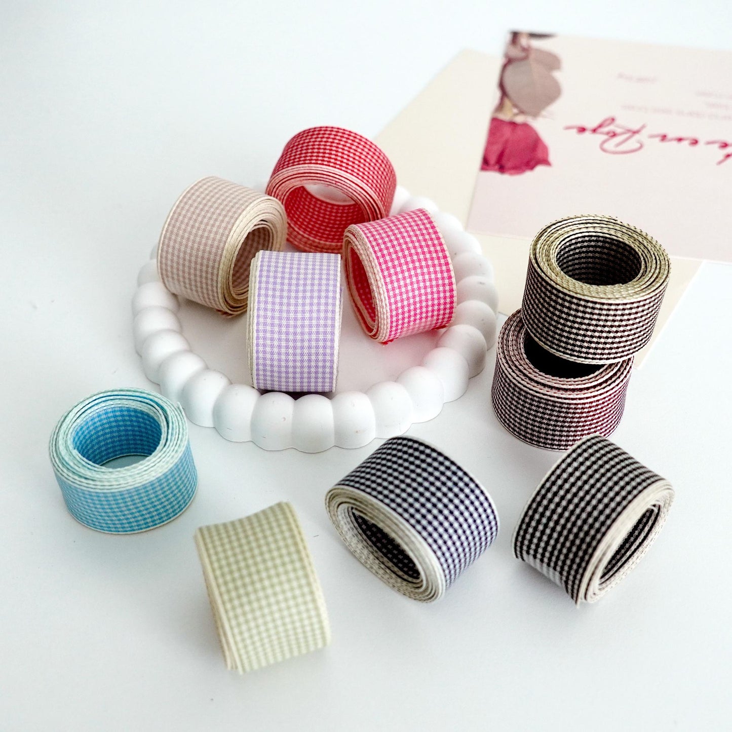 Gingham Check Ribbon 5Yards