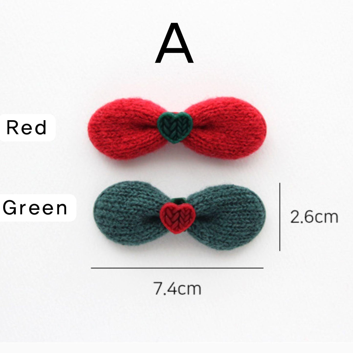 Knitted Ribbon Decoration with Heart and Pom Pom