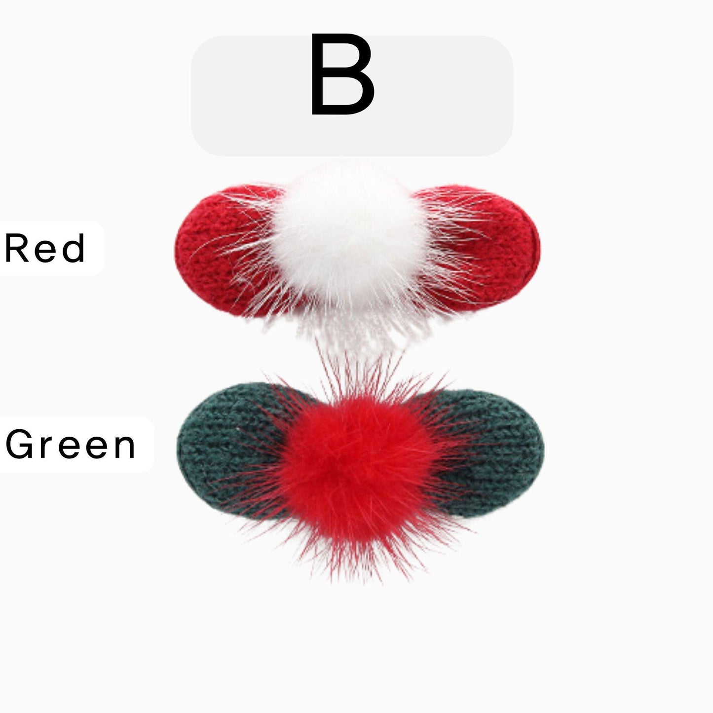 Knitted Ribbon Decoration with Heart and Pom Pom
