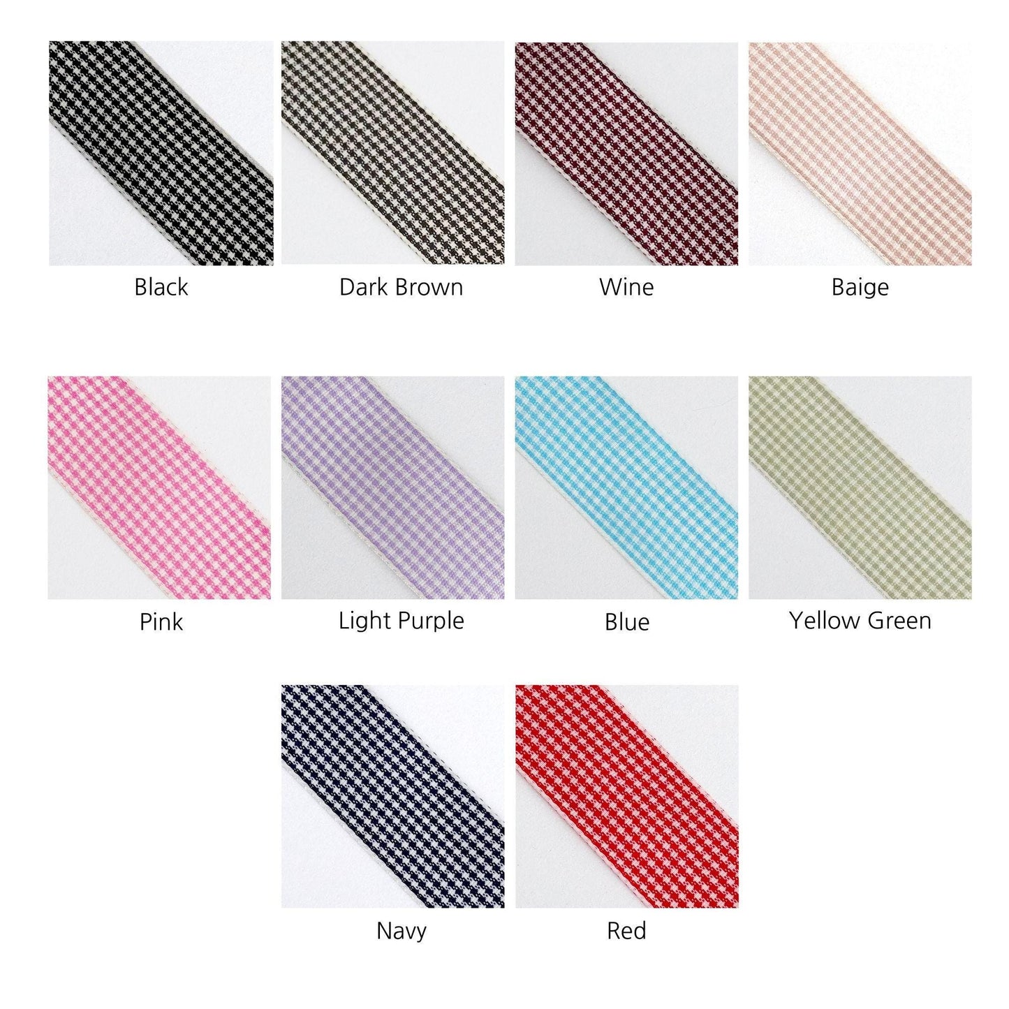 Gingham Check Ribbon 5Yards