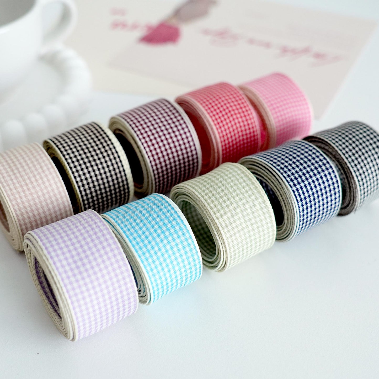 Gingham Check Ribbon 5Yards