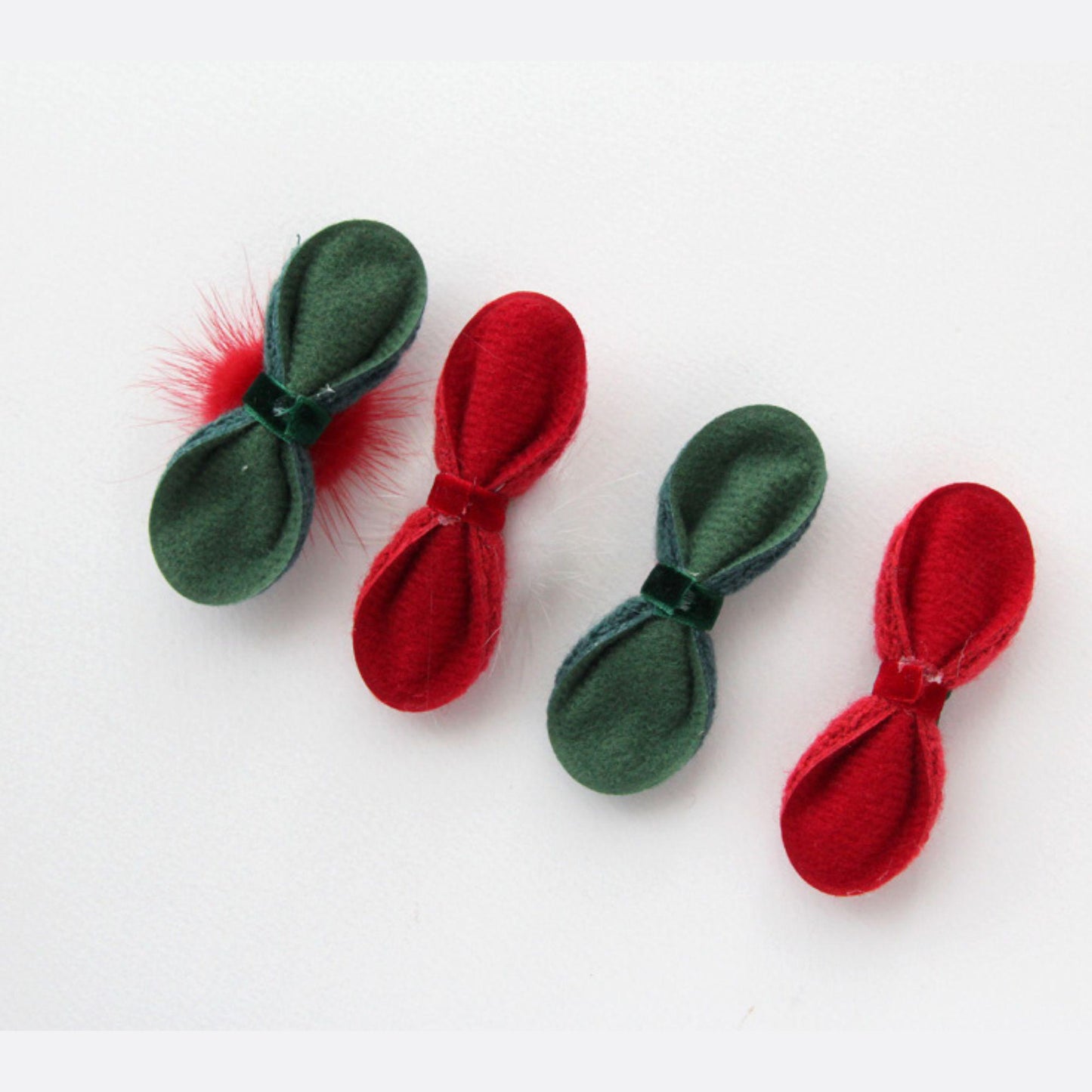 Knitted Ribbon Decoration with Heart and Pom Pom