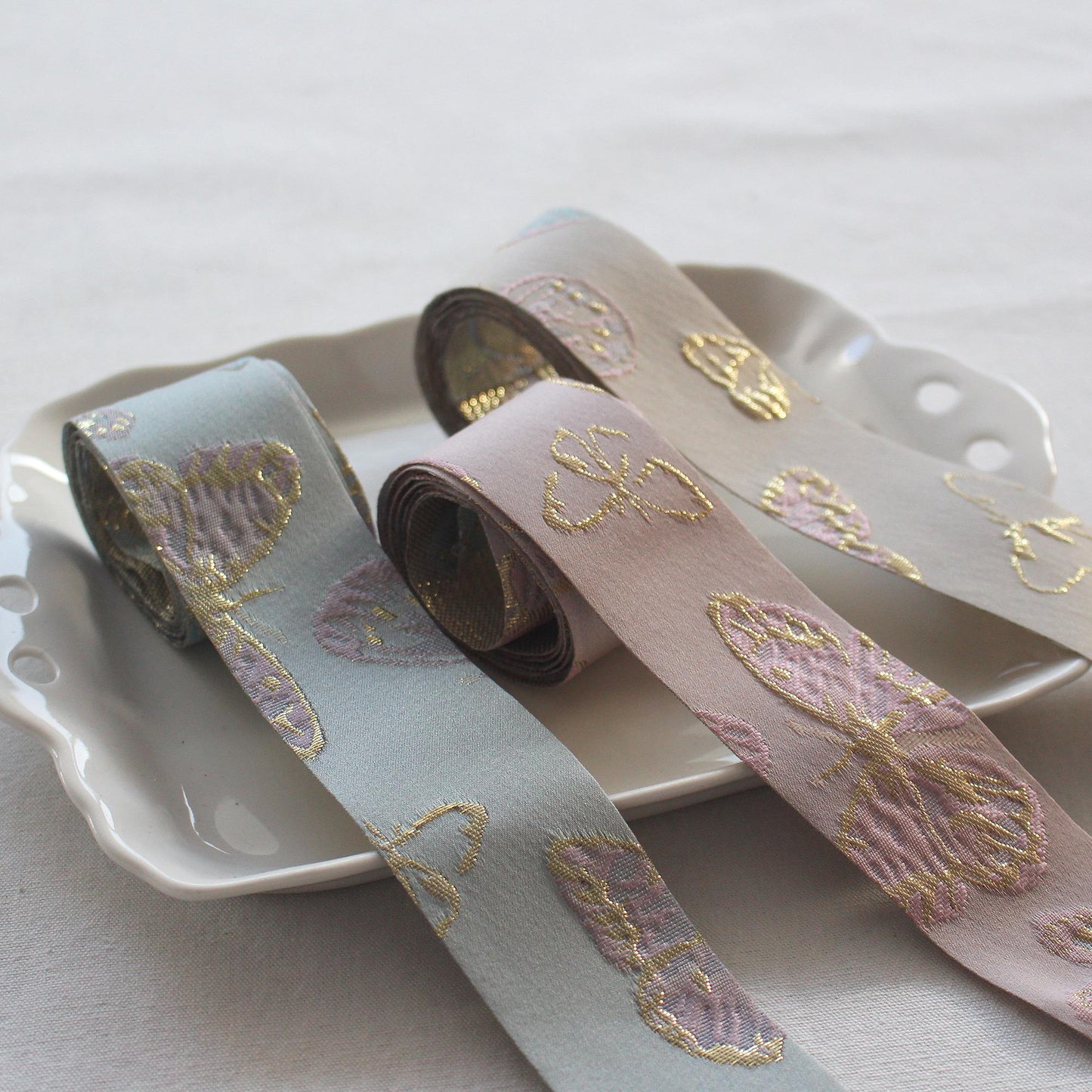Butterfly Satin Ribbon Width 1.57inch(4cm) x 5/10Yards