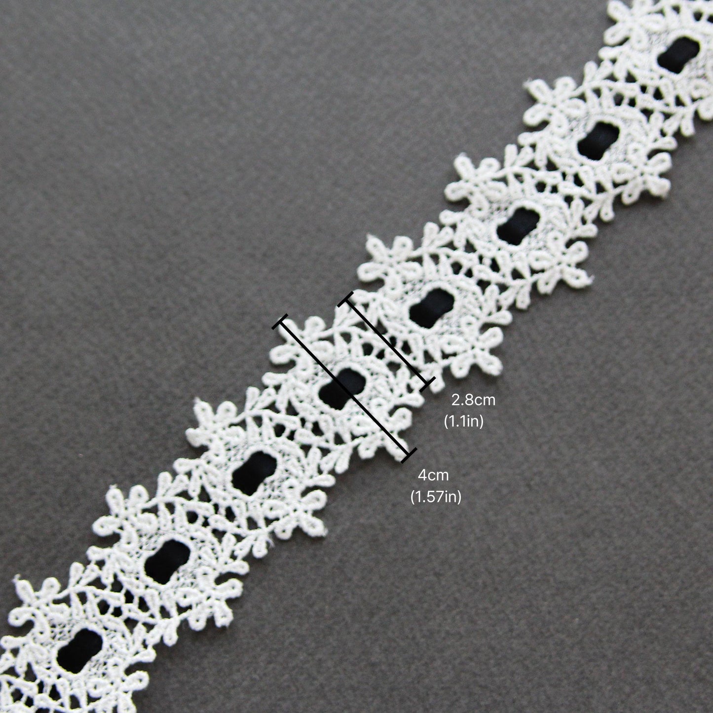 Satin Ribbon-Threaded Snowflake Lace 2/5/10Yards