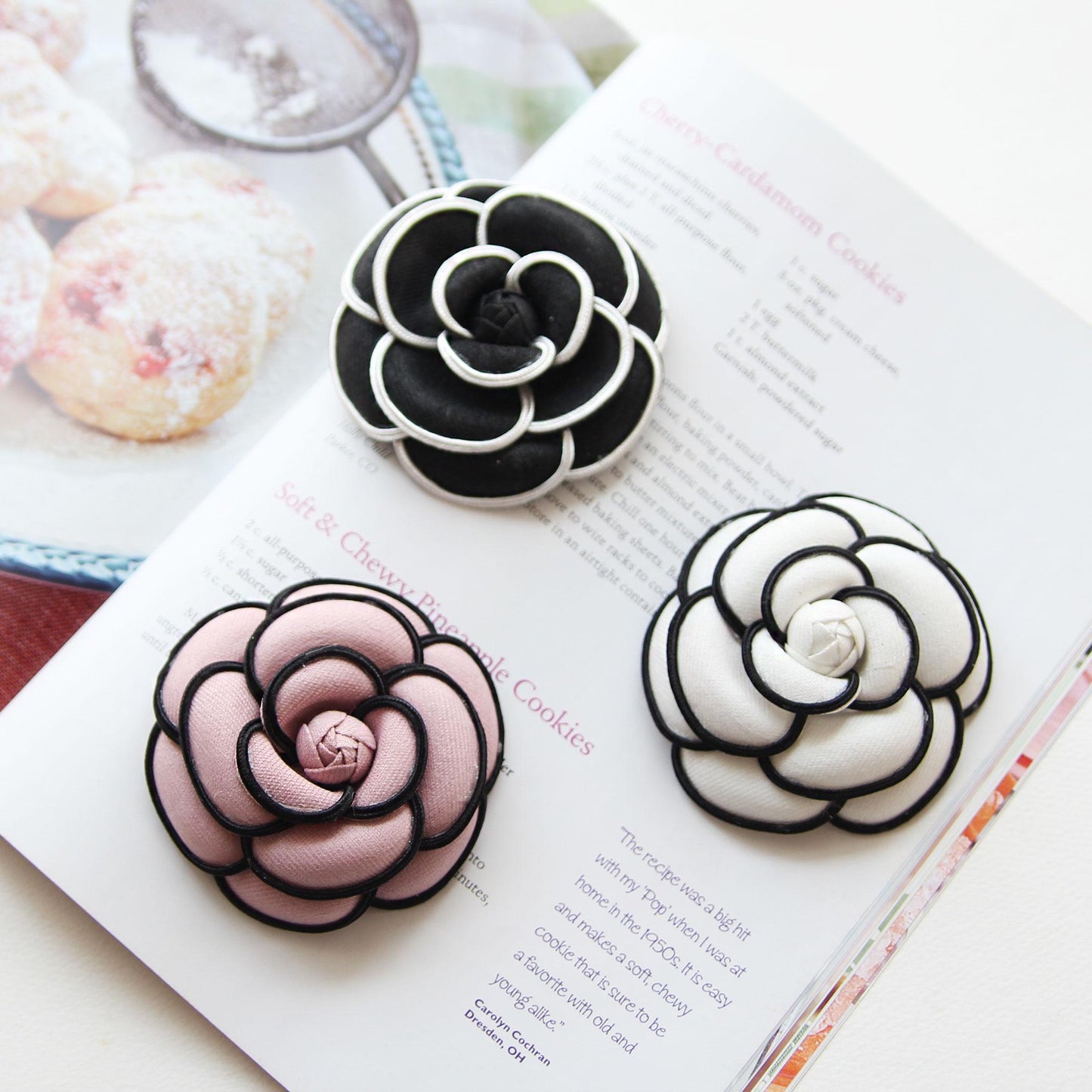 Romantic Camellia Corsage 2pcs