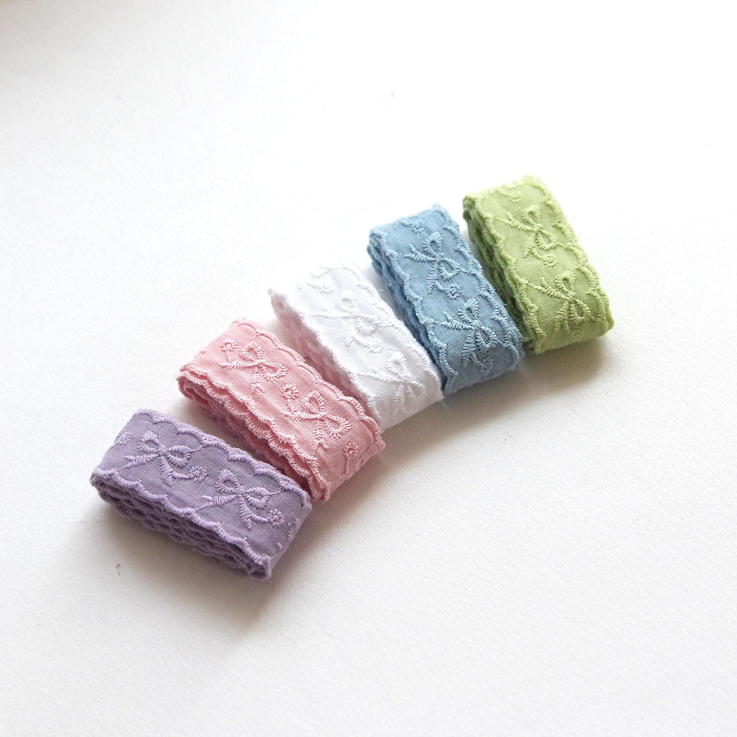 Ribbon Embroidered Punching Lace 0.98inch x 5Yards