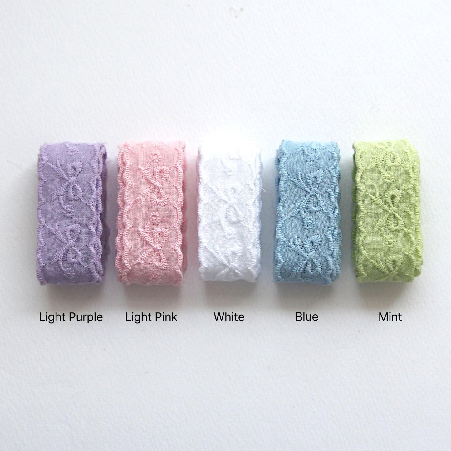 Ribbon Embroidered Punching Lace 0.98inch x 5Yards