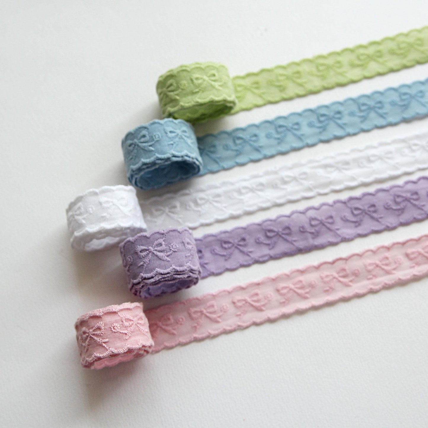 Ribbon Embroidered Punching Lace 0.98inch x 5Yards