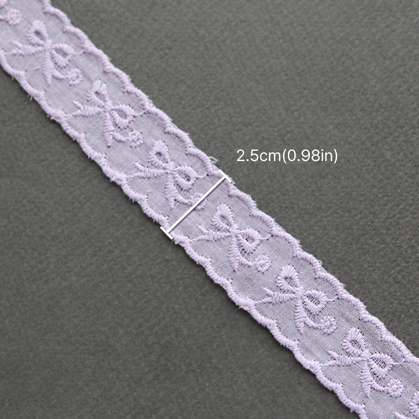 Ribbon Embroidered Punching Lace 0.98inch x 5Yards