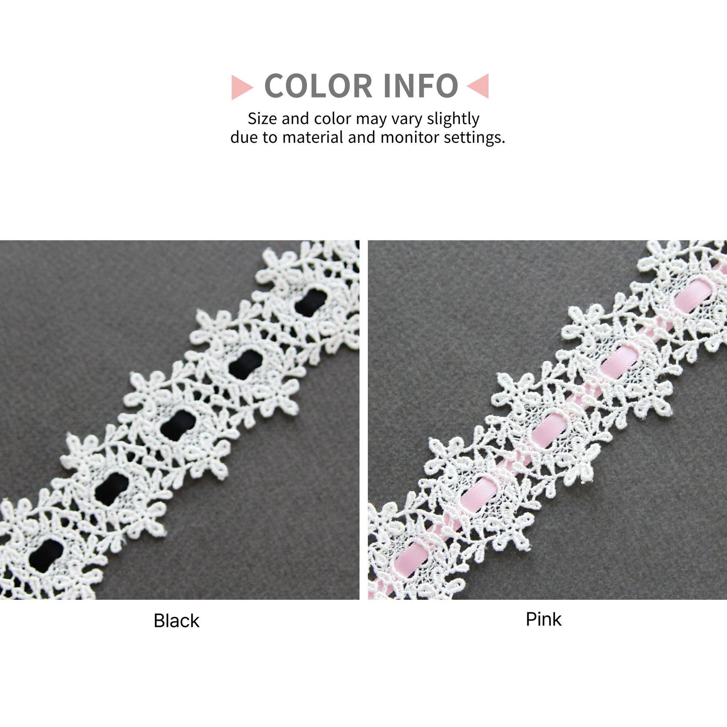 Satin Ribbon-Threaded Snowflake Lace 2/5/10Yards
