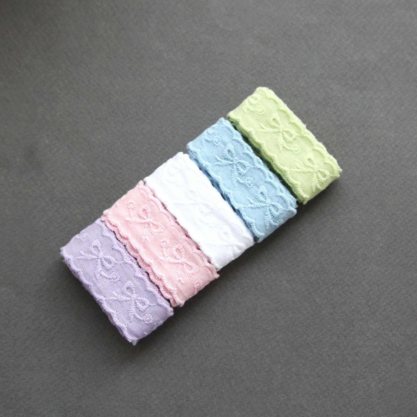Ribbon Embroidered Punching Lace 0.98inch x 5Yards
