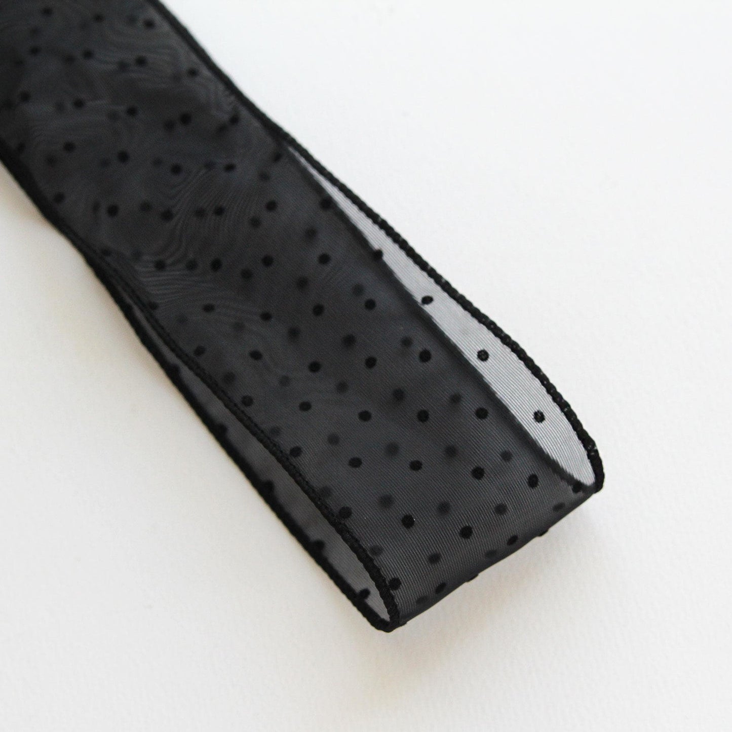 Elegant Black Dot Organza Ribbon 5Yards