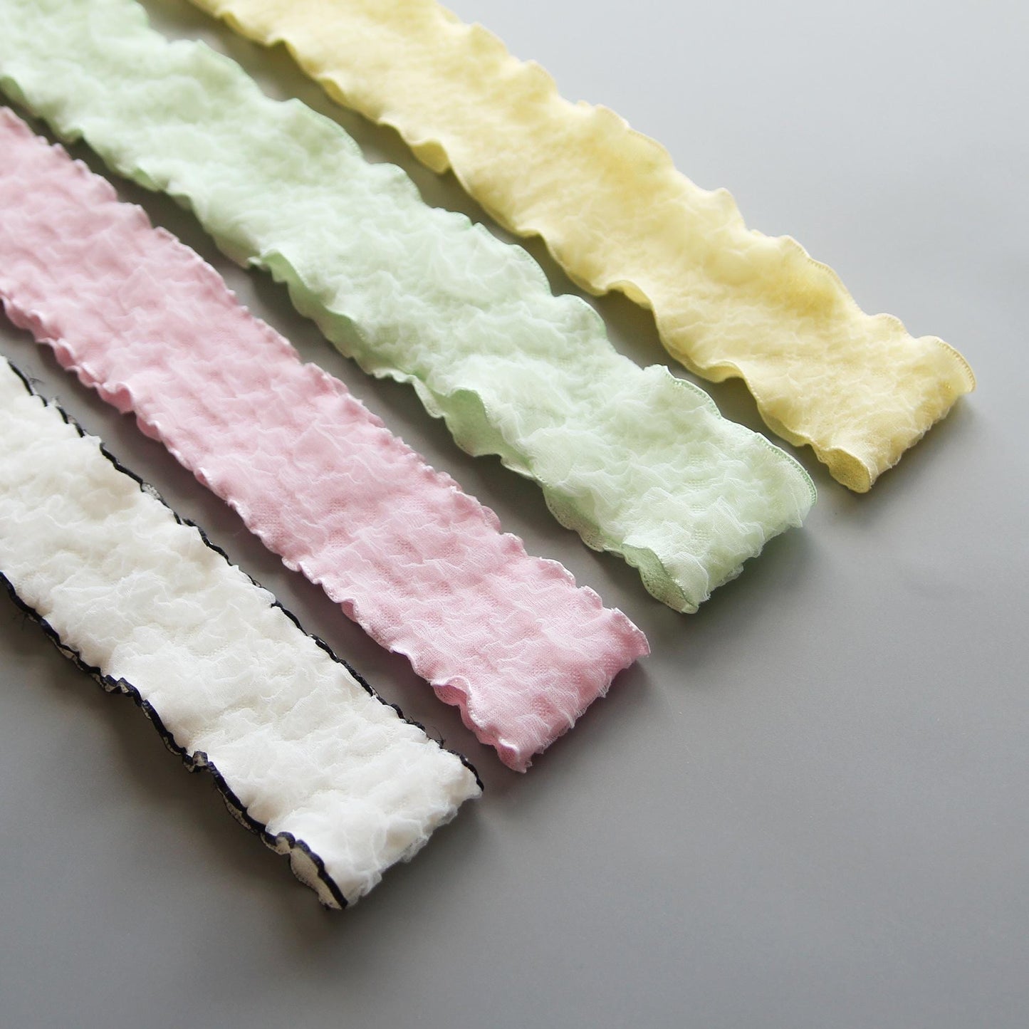 Pastel Ruffle Ribbon 1.57inch (4cm) x 5Yards