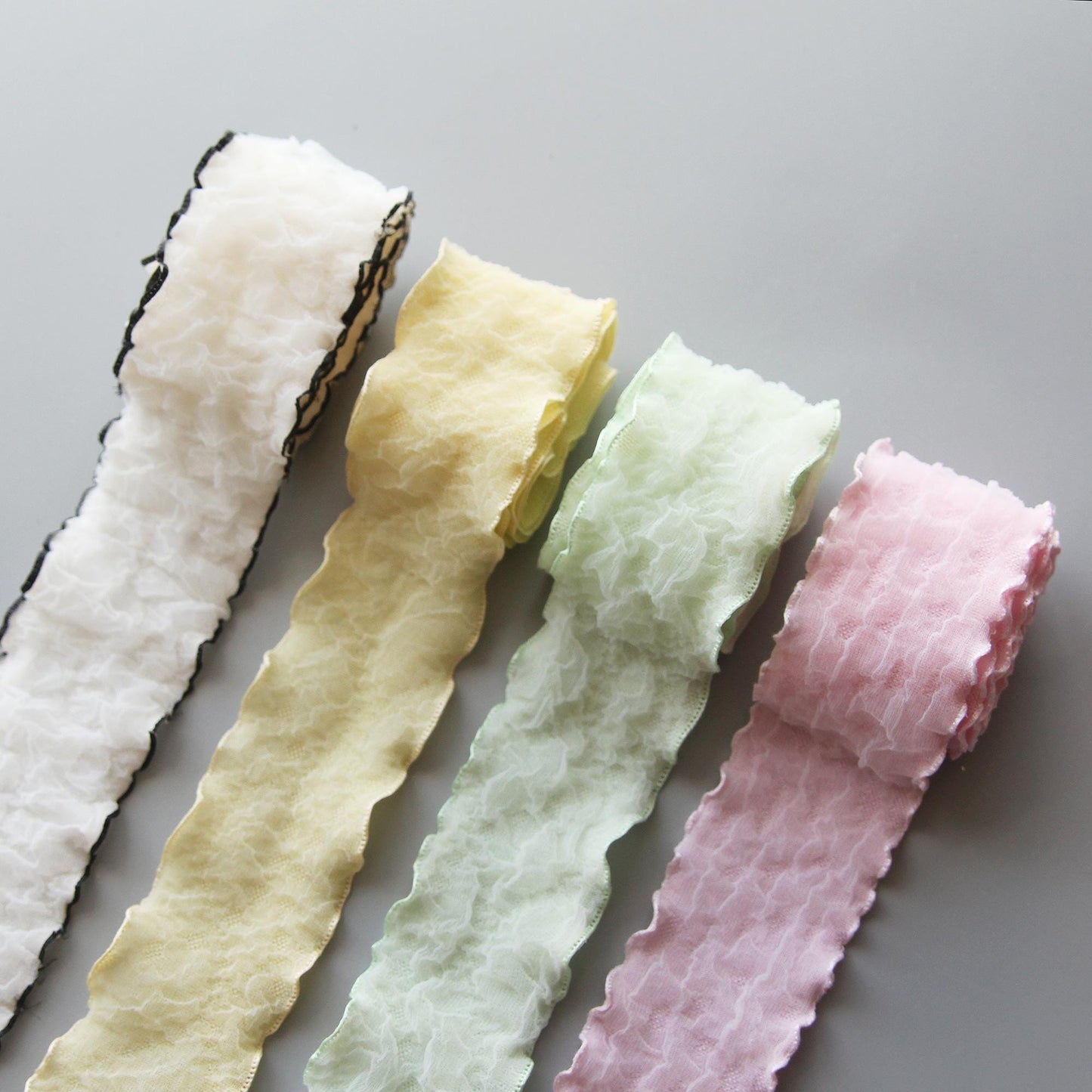 Pastel Ruffle Ribbon 1.57inch (4cm) x 5Yards