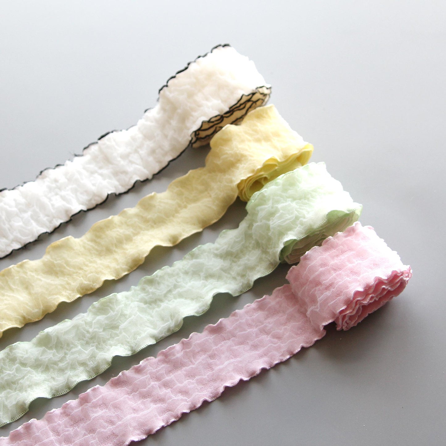Pastel Ruffle Ribbon 1.57inch (4cm) x 5Yards