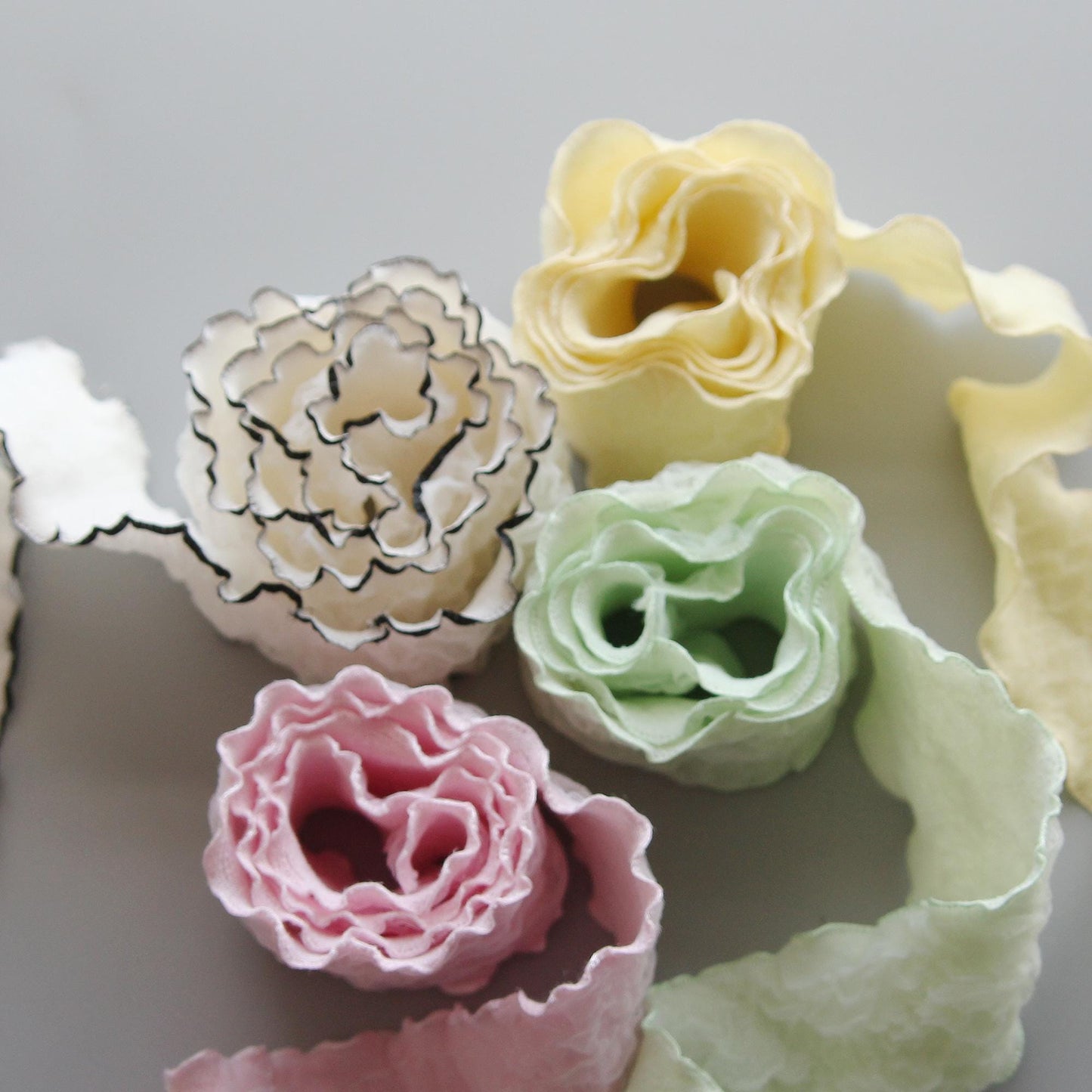 Pastel Ruffle Ribbon 1.57inch (4cm) x 5Yards