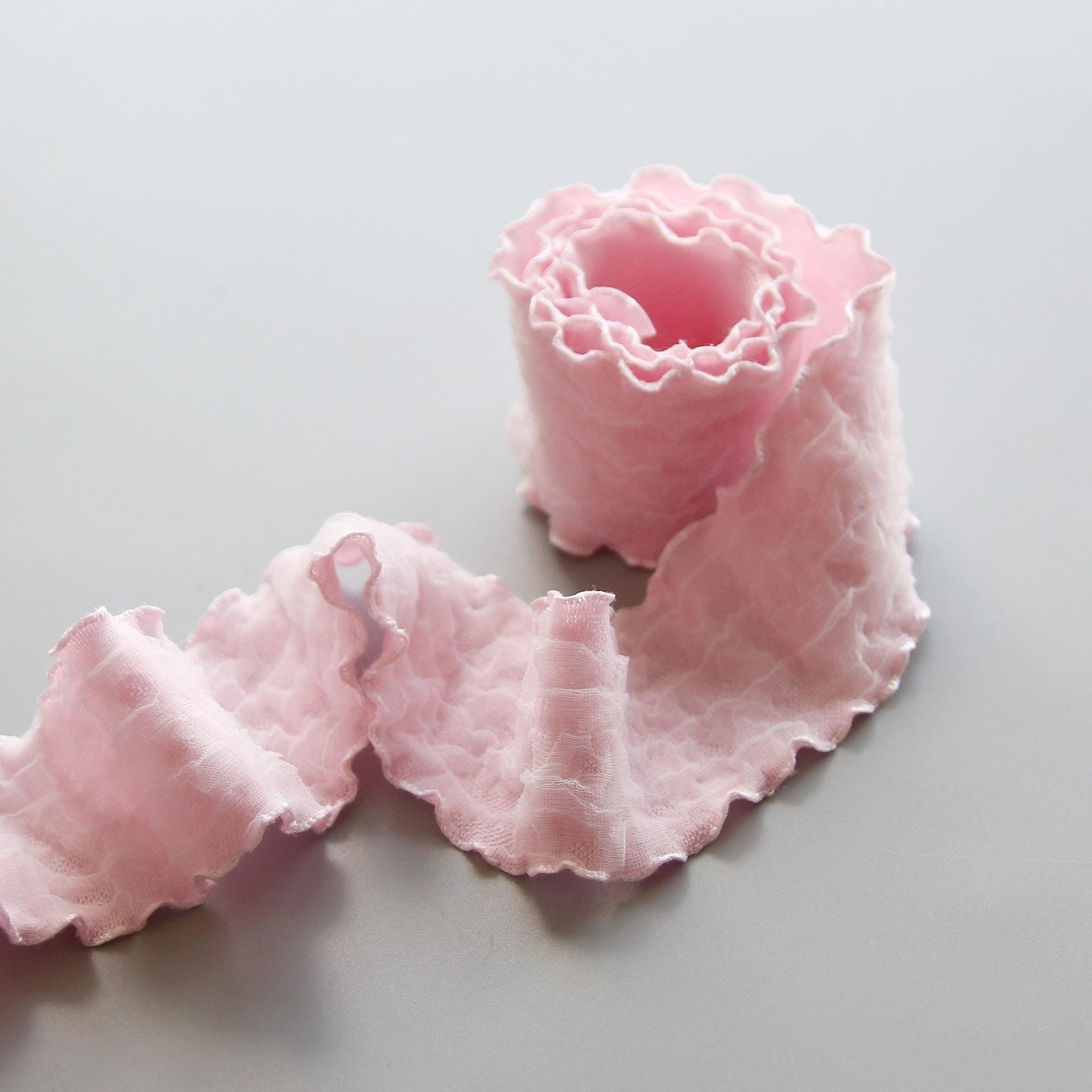 Pastel Ruffle Ribbon 1.57inch (4cm) x 5Yards