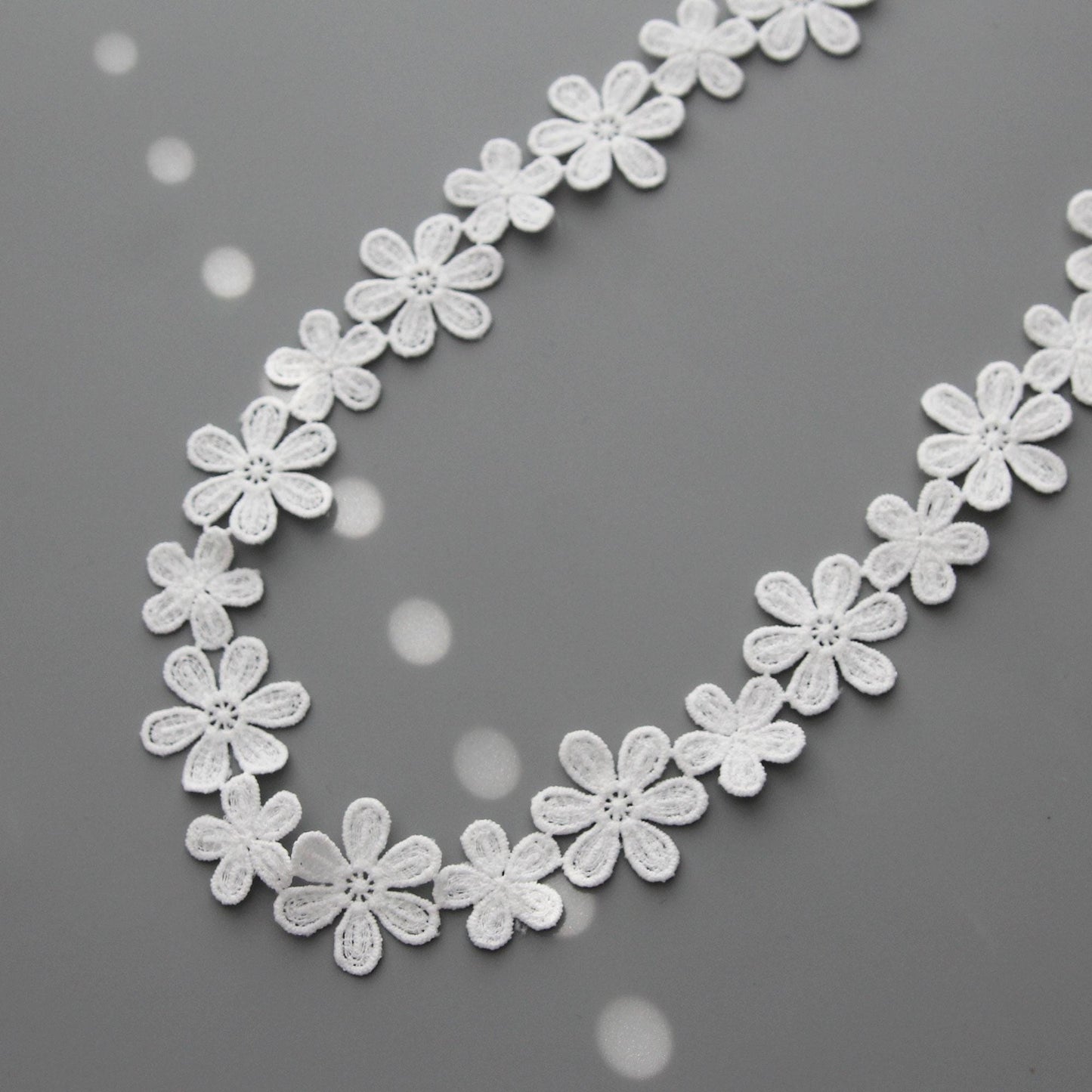 Flower Embroidered Lace Trim 5Yards