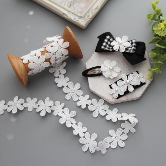Flower Embroidered Lace Trim 5Yards