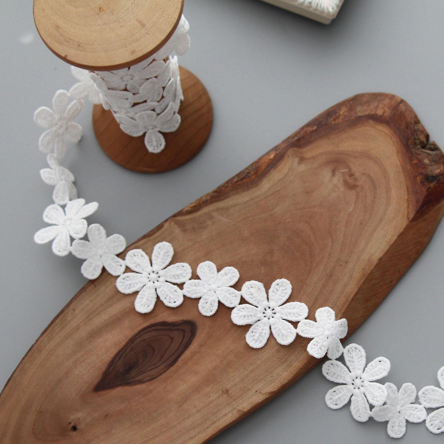 Flower Embroidered Lace Trim 5Yards