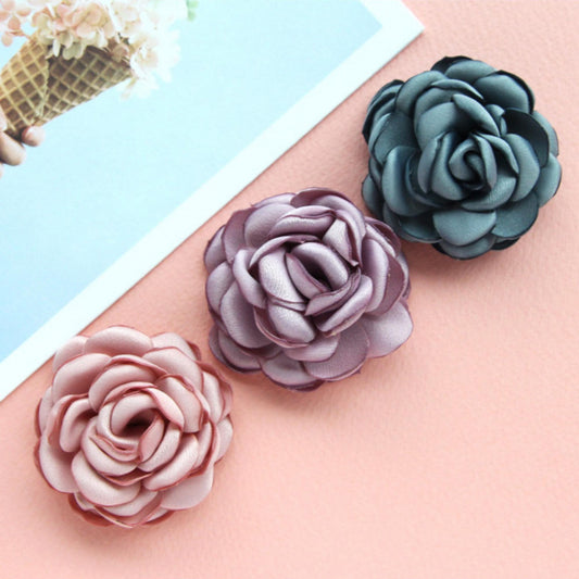 Elegant Satin Rose Corsage 2pcs