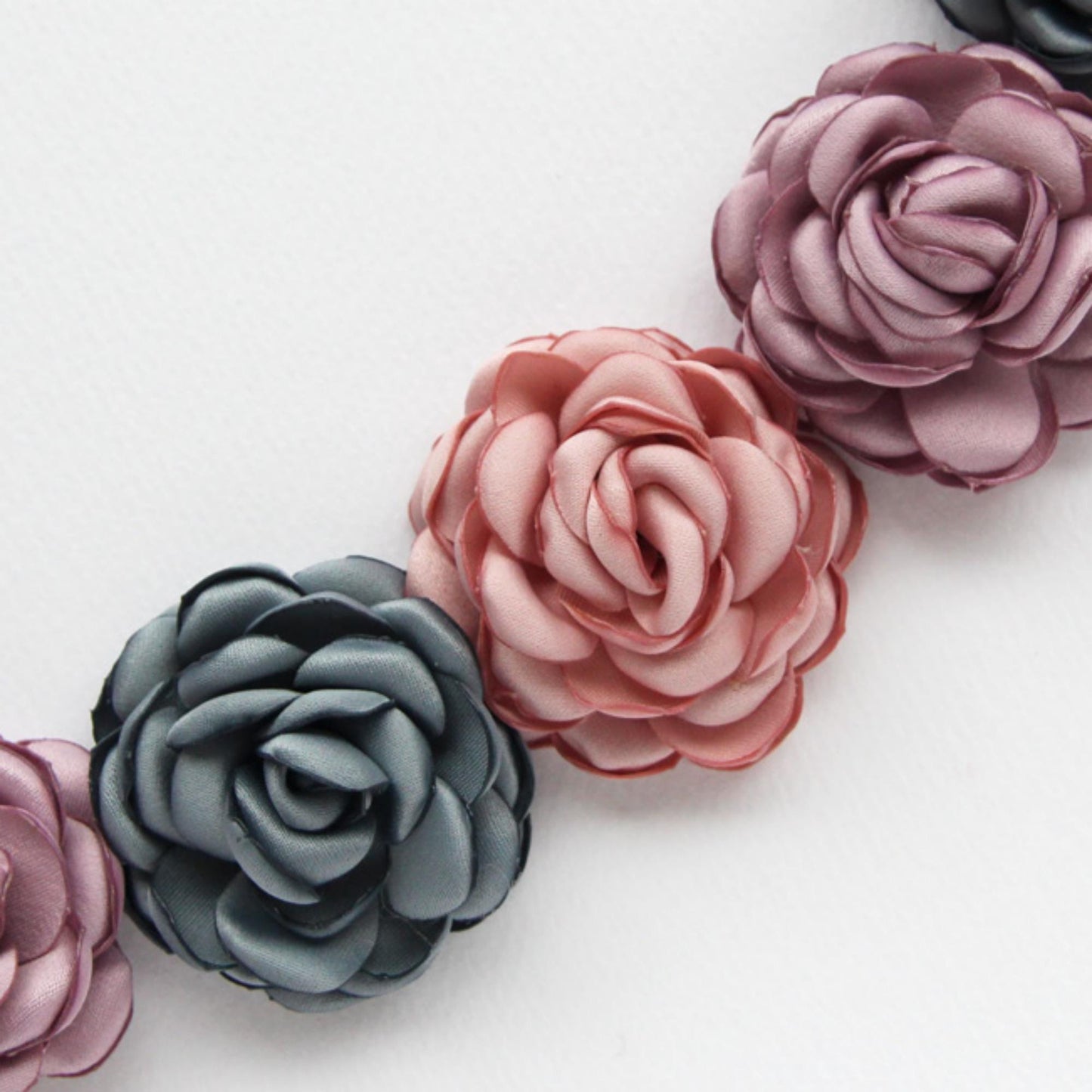 Elegant Satin Rose Corsage 2pcs
