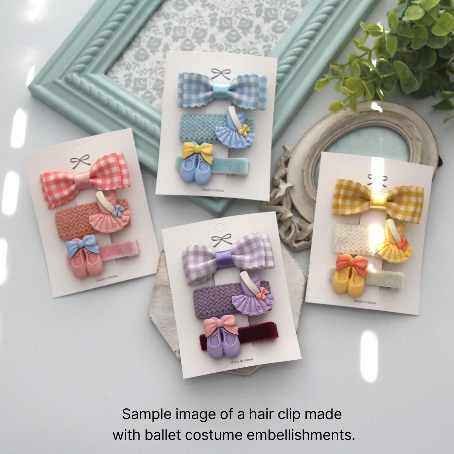 Ballerina Dress Resin Cabochons: Pastel Ballet Flatbacks 4pcs