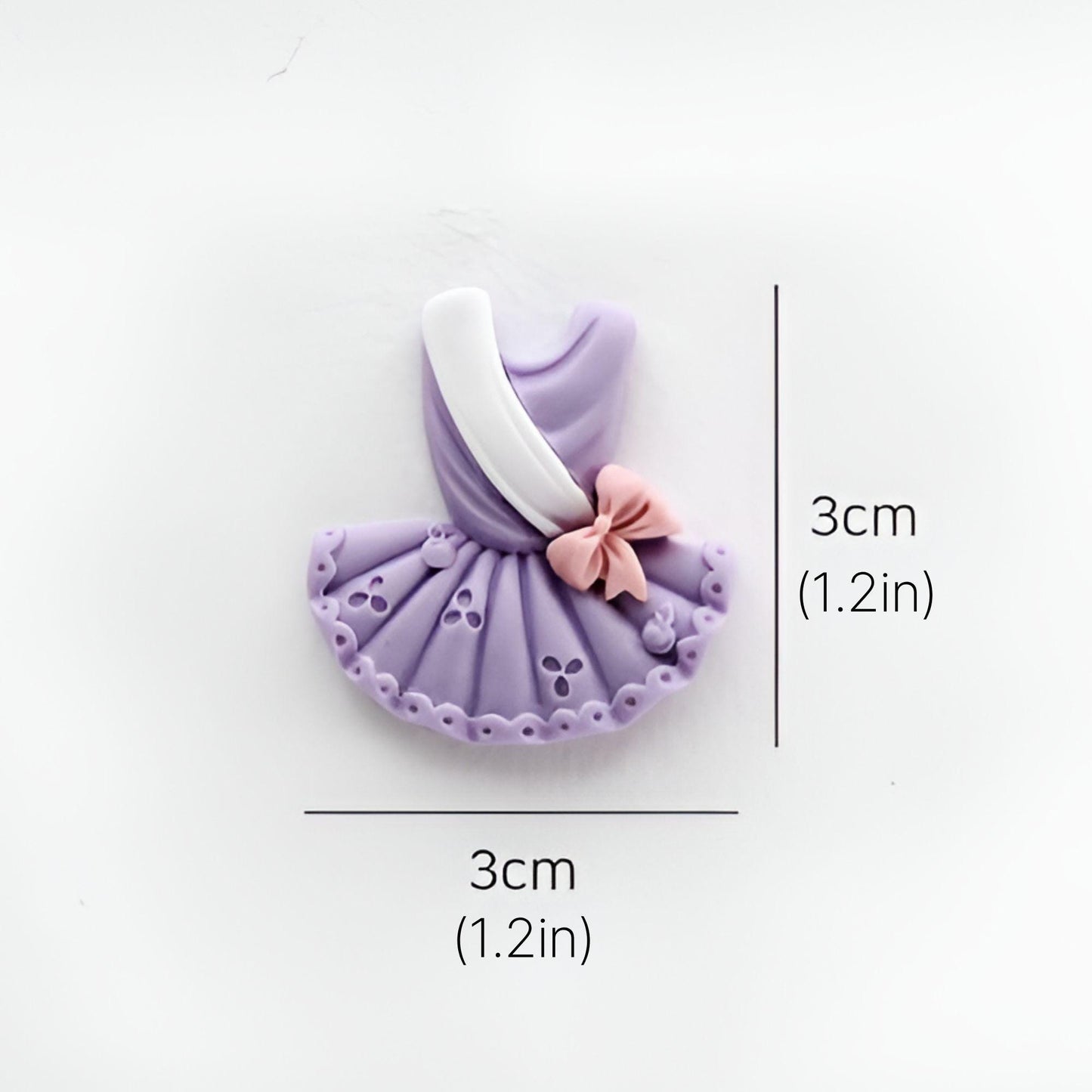 Ballerina Dress Resin Cabochons: Pastel Ballet Flatbacks 4pcs