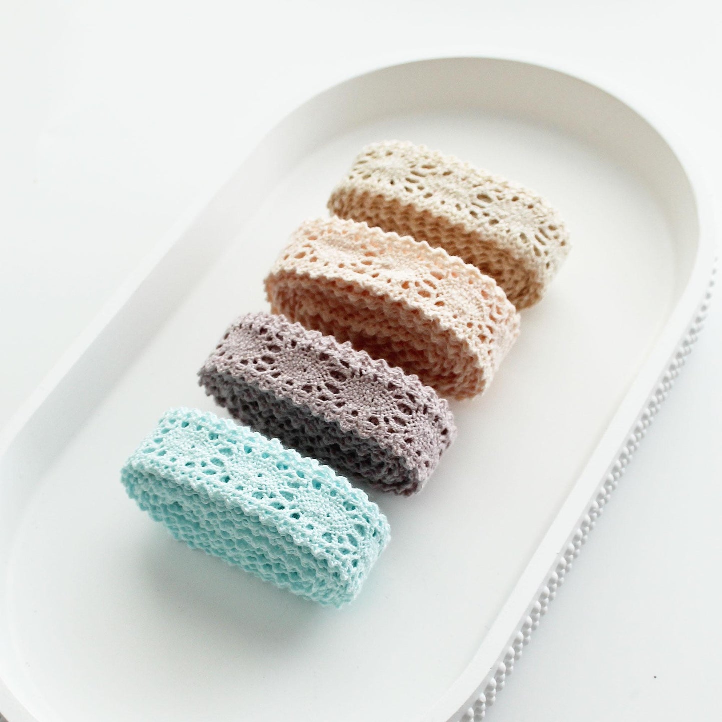 Pastel Lace Trim DIY Crafts, Sewing, Hair Bows, and Gift Wrapping 0.7inWide x 5Yards