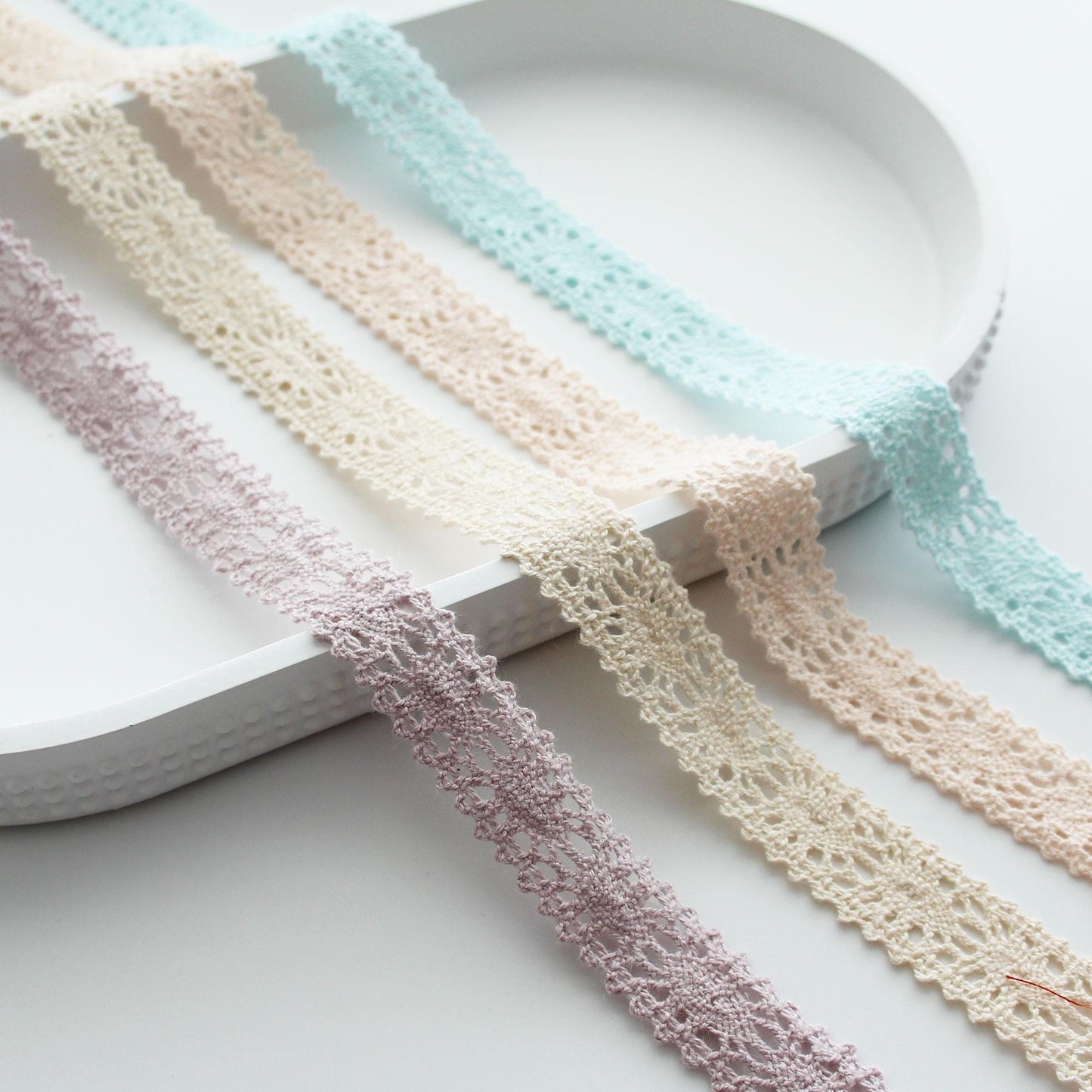 Pastel Lace Trim DIY Crafts, Sewing, Hair Bows, and Gift Wrapping 0.7inWide x 5Yards