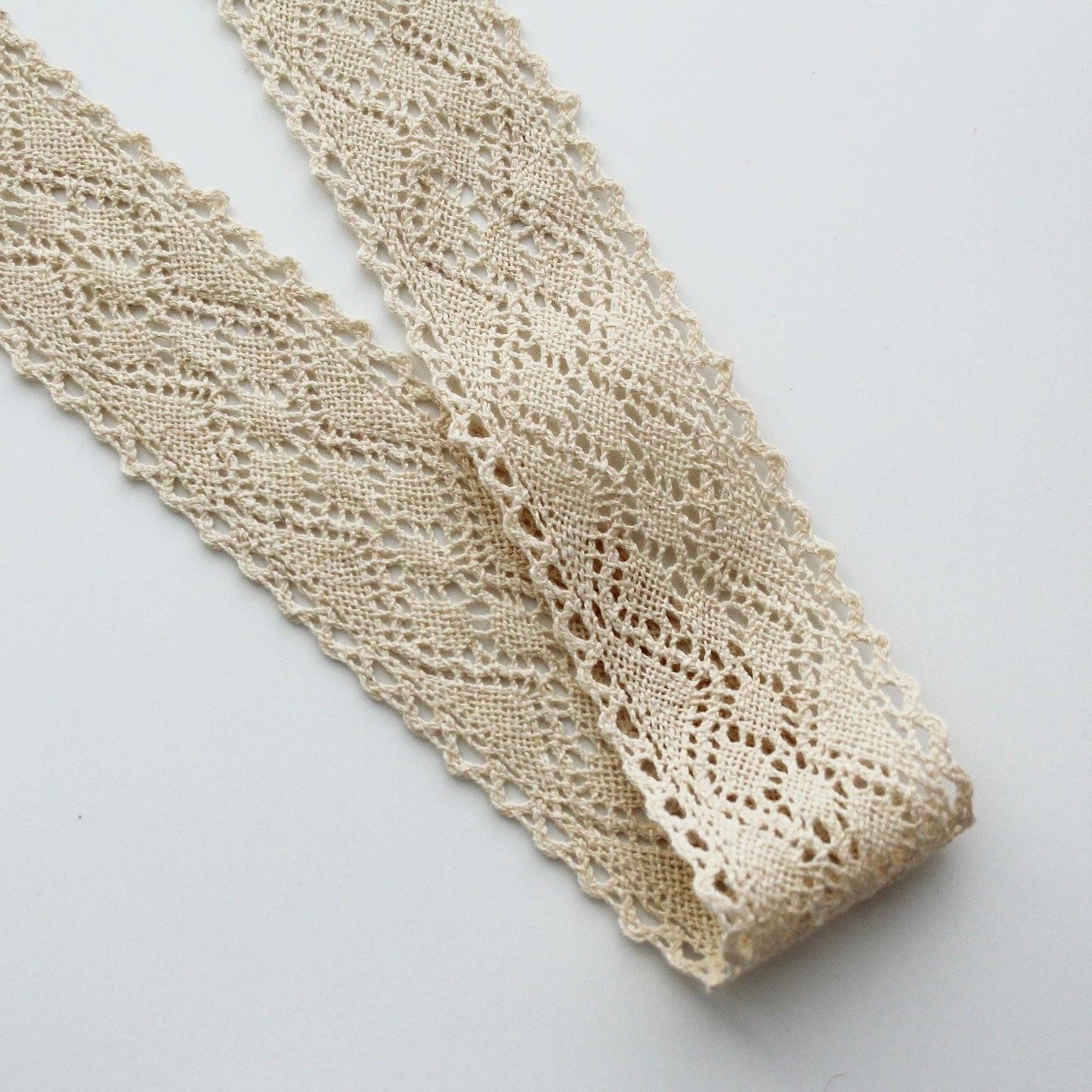 Beige Torsion Lace  1.85in(4.7cm) Wide x 2Yards