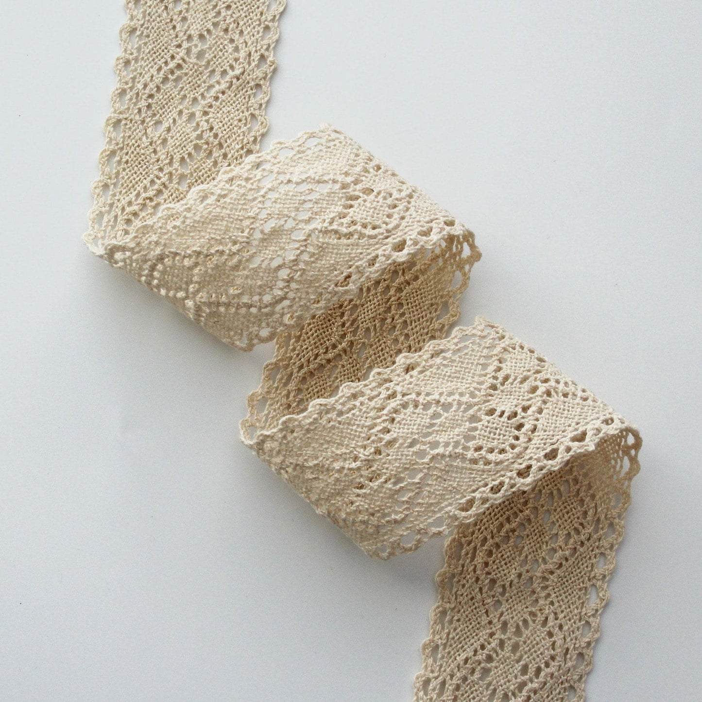 Beige Torsion Lace  1.85in(4.7cm) Wide x 2Yards