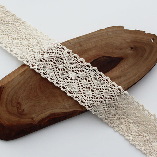 Beige Torsion Lace  1.85in(4.7cm) Wide x 2Yards